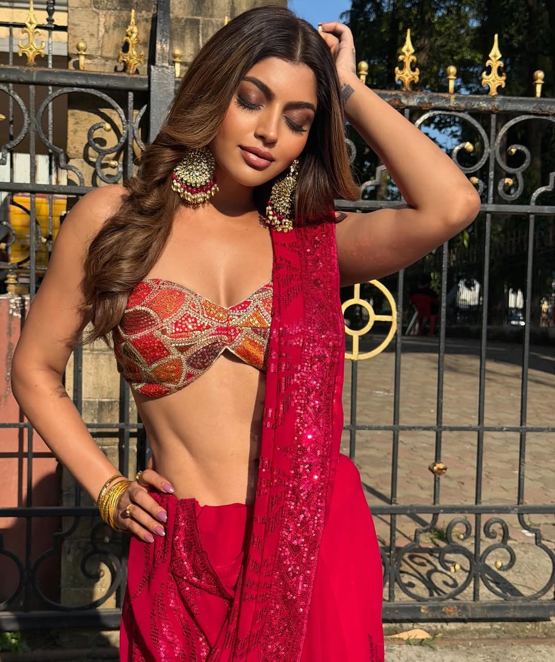 Akanksha Puri Poses With Hand In Her Hair