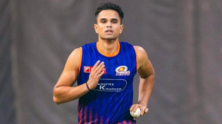 Arjun Tendulkar during practice session