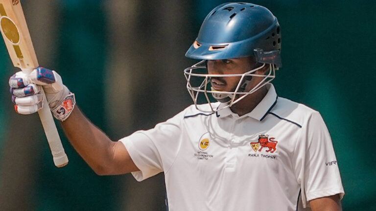 Ayush Mhatre celebrates record century