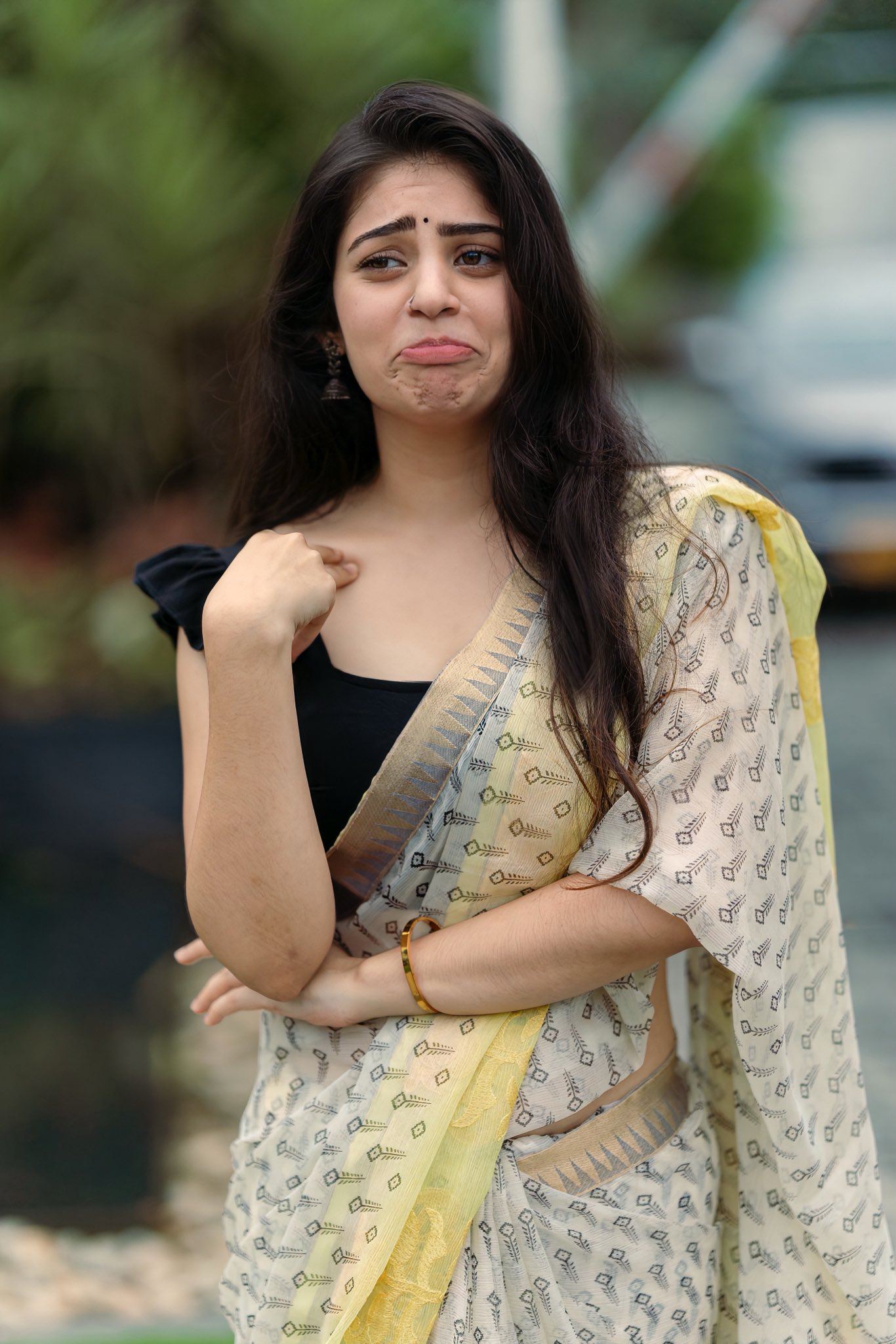 Bandhavi Sridhar's Radiant Smile In A Saree