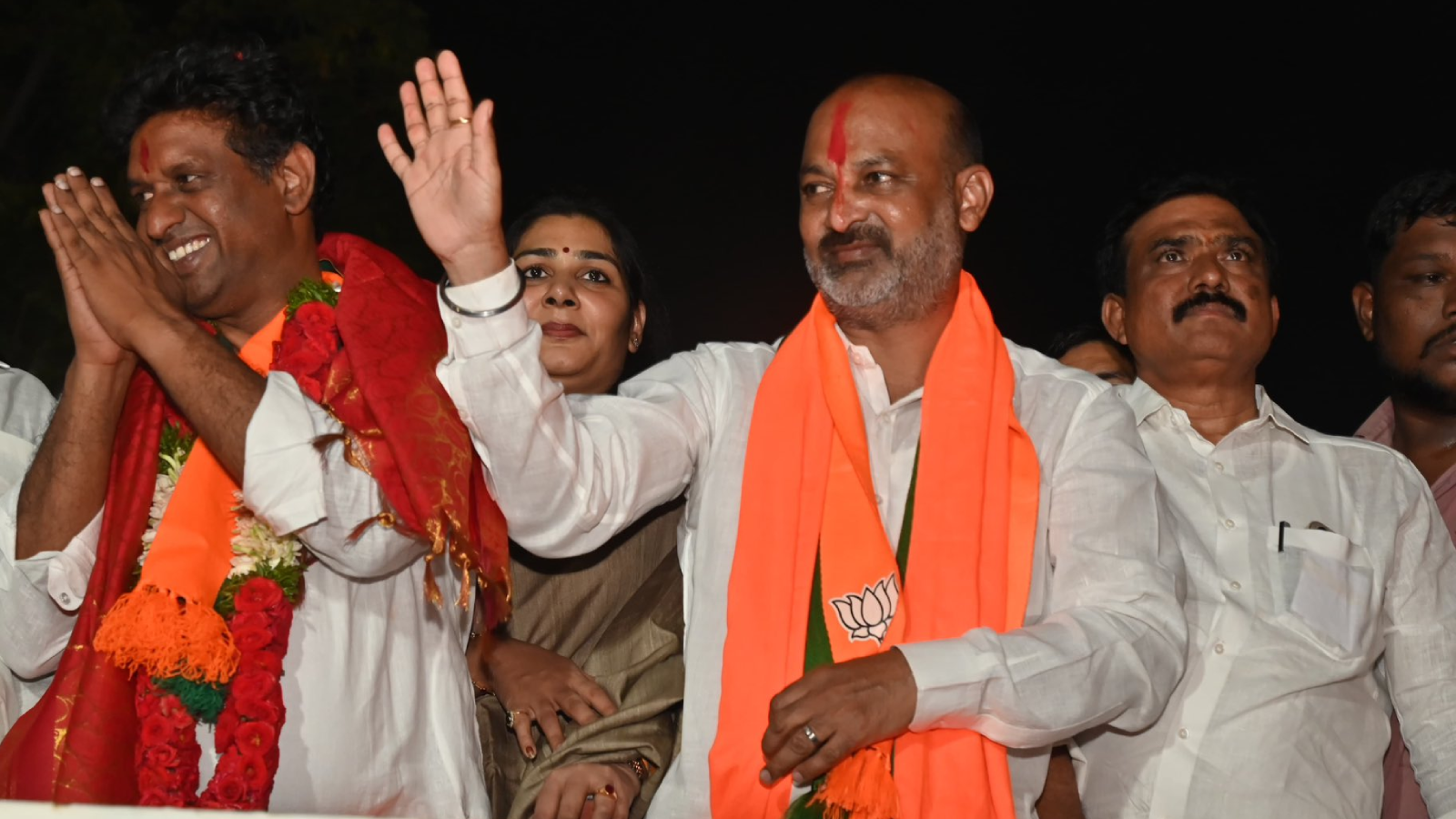 Bandi Sanjay speaking at Jubilee Hills by-election rally in Telangana