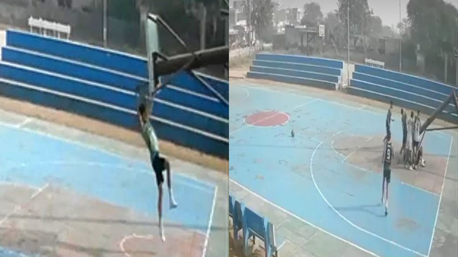 Basketball pole accident in Rohtak