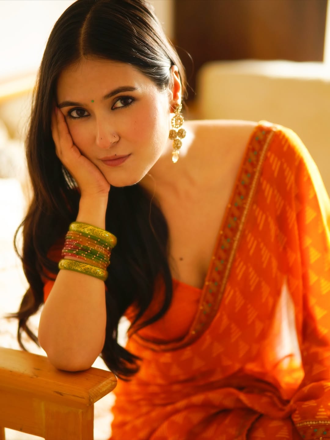 Binita Budathoki Leans Back In A Relaxed Pose