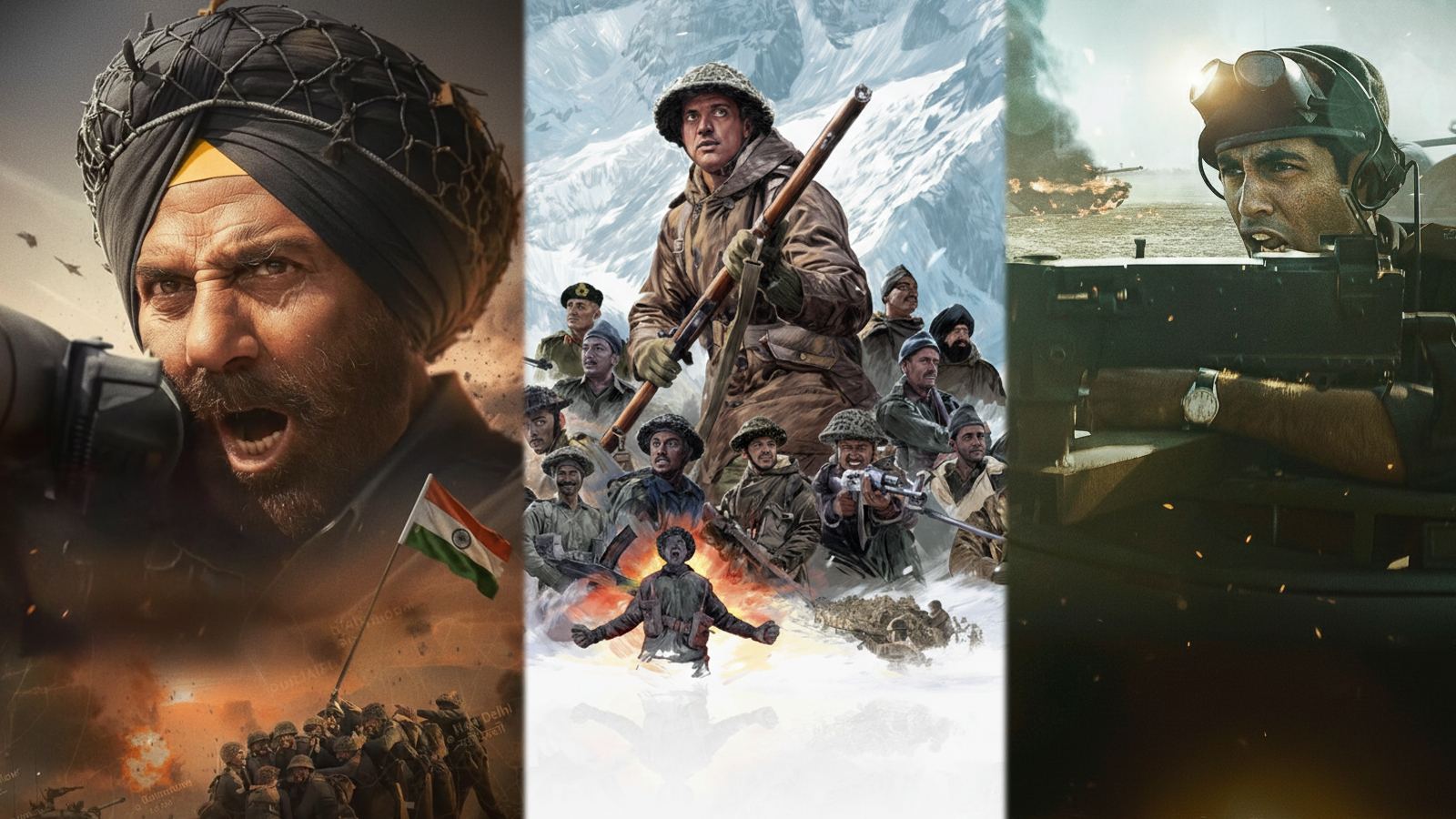 Bollywood patriotic war film lineup