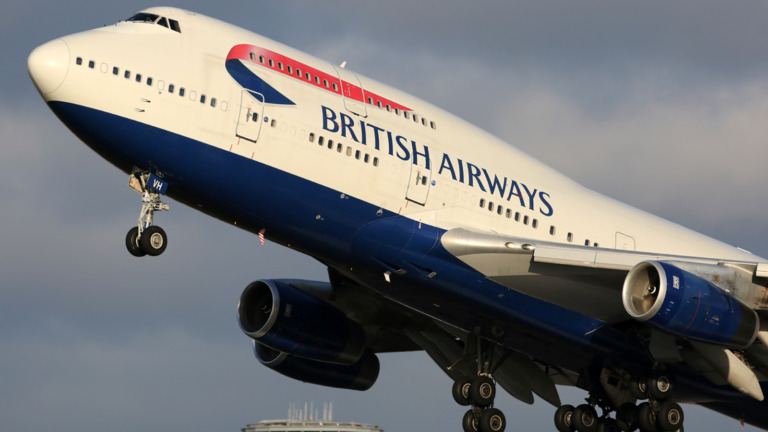 British Airways plane with Starlink Wi-Fi system