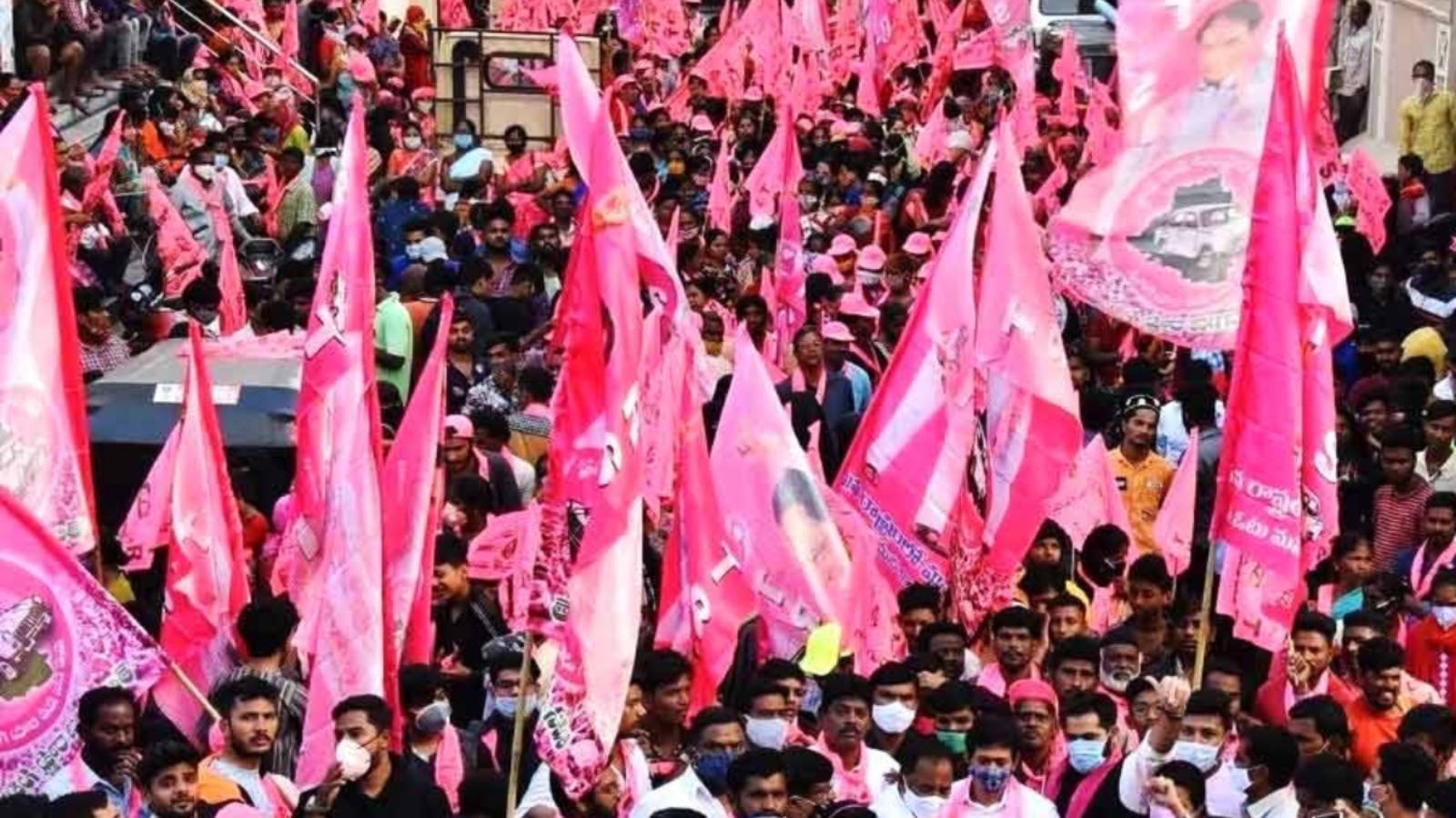 BRS supporters react after bypoll defeat