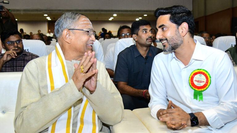 Chaganti Koteshwara Rao delivering a family values speech in Vijayawada