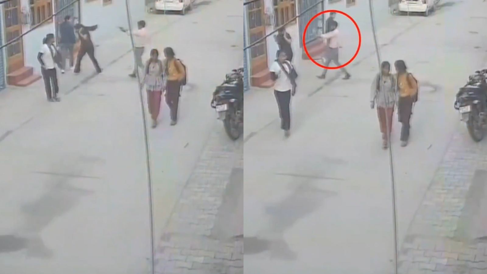 Faridabad stalking shooting case CCTV