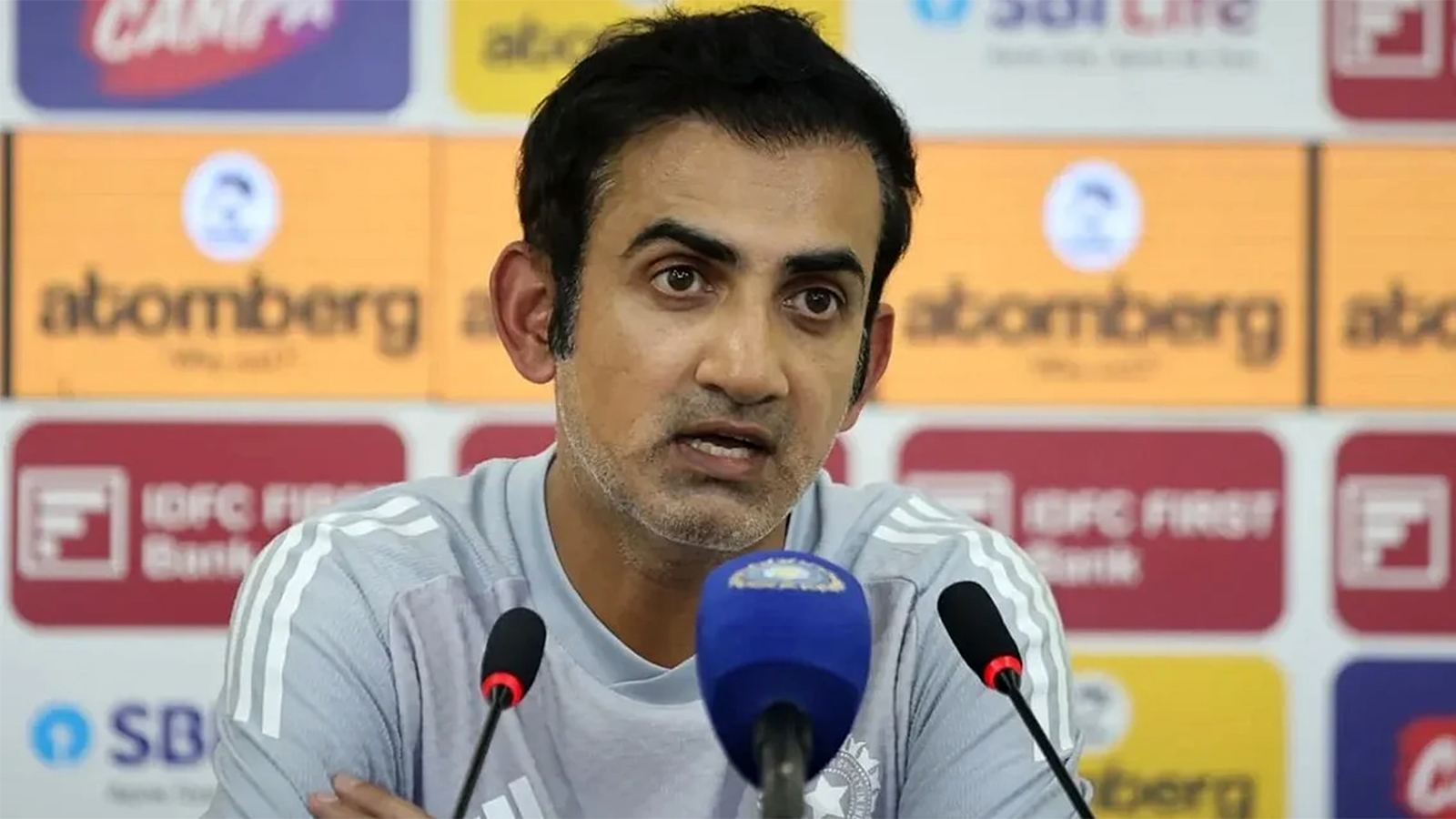 Gautam Gambhir during post match press meet