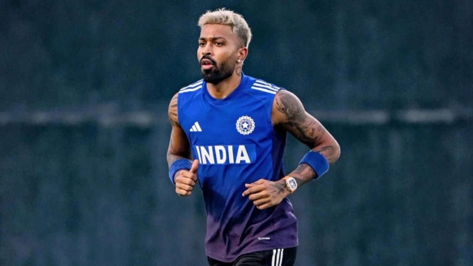Hardik Pandya training for cricket return