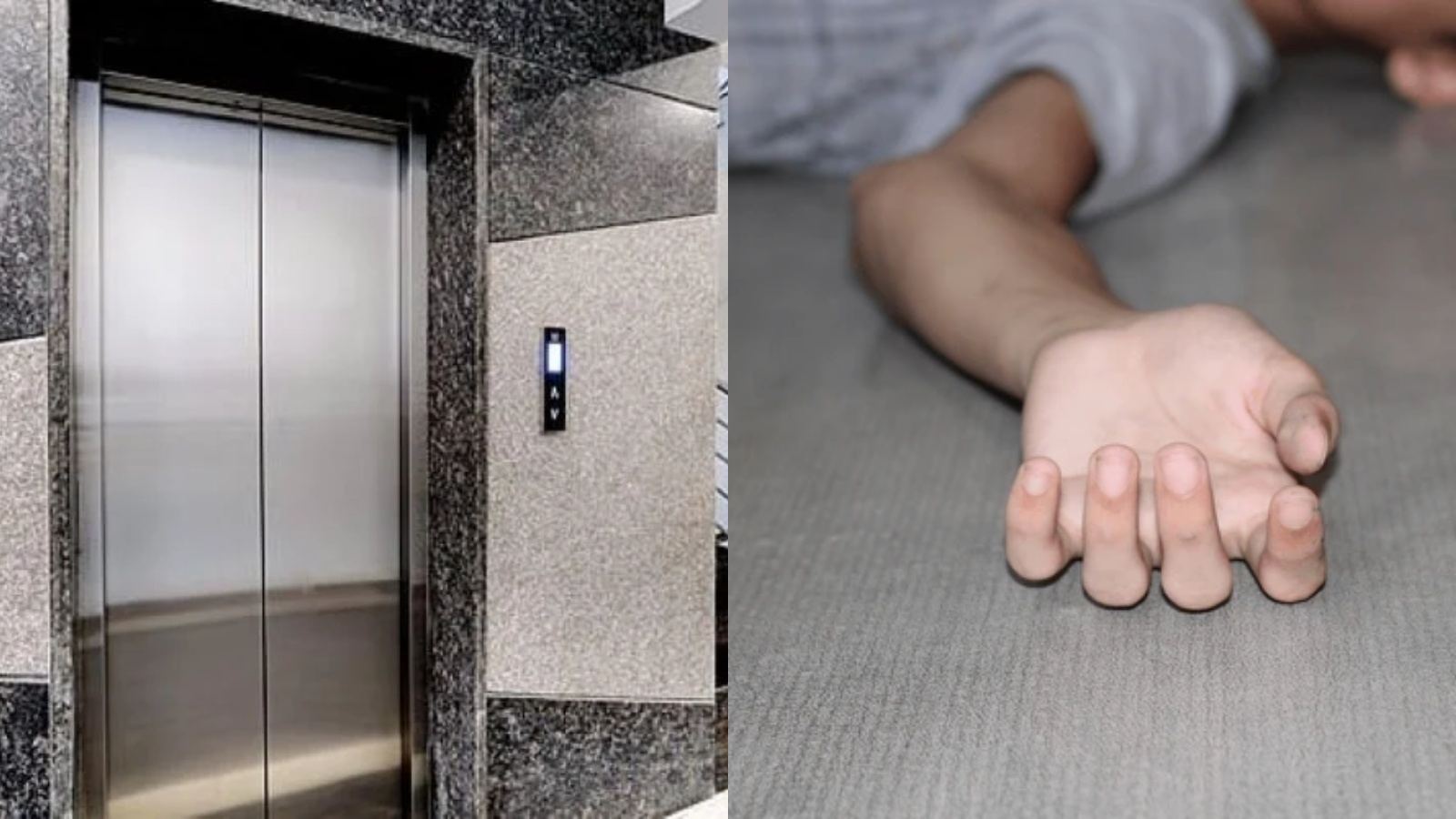 Hyderabad apartment lift accident scene