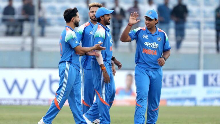 India A celebrate win against Oman