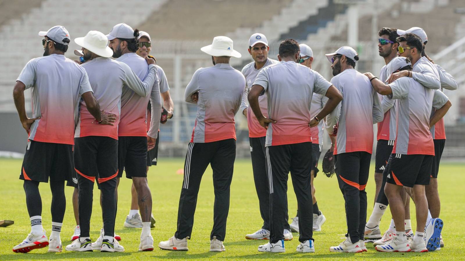 India Test team training at Eden Gardens
