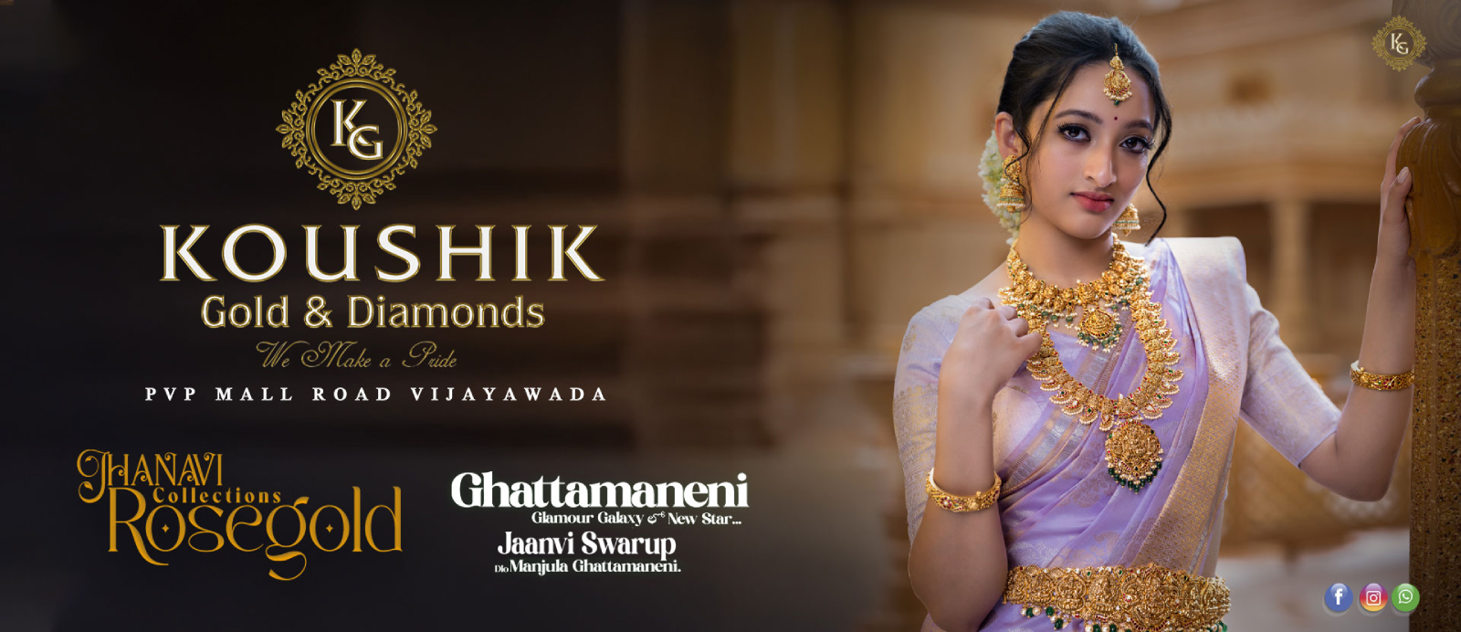 Jaanvi Ghattamaneni radiates elegance for Koushik Gold and Diamonds