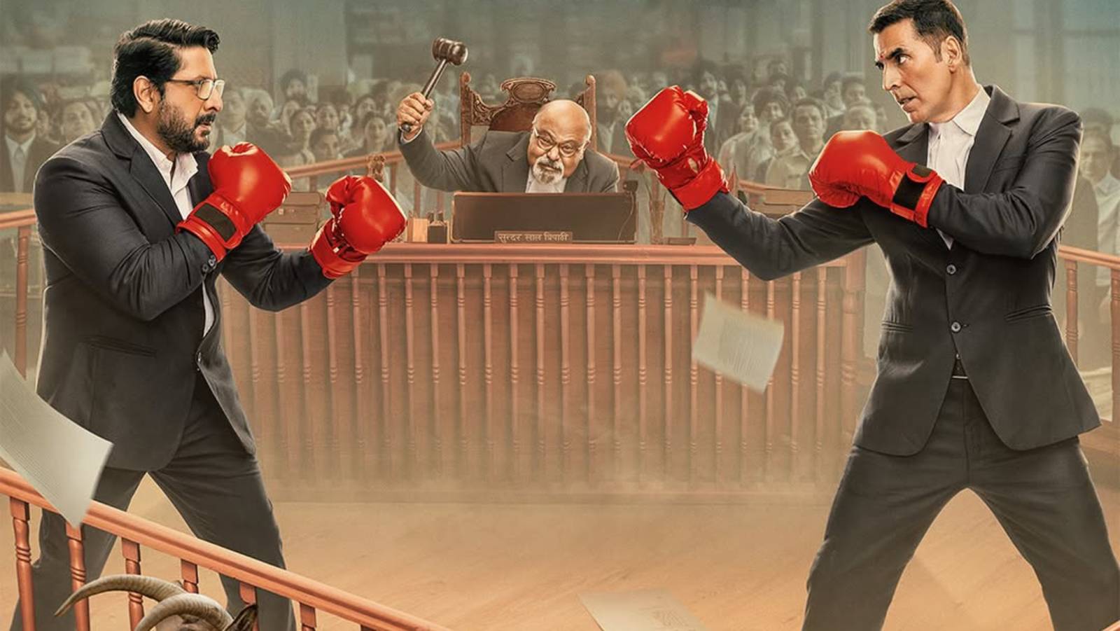Jolly LLB 3 cast in courtroom scene