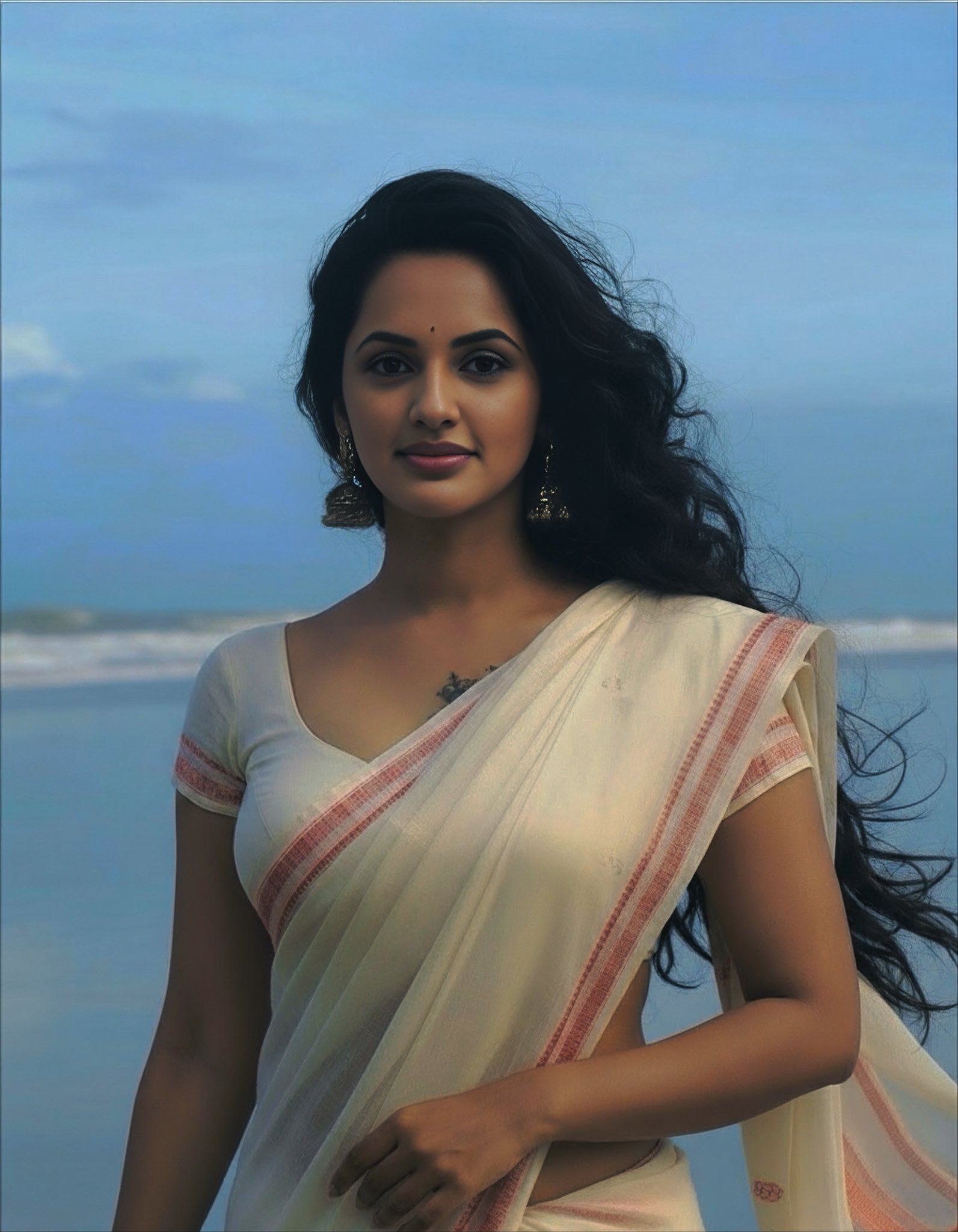 Jyotipoorvaj Smiling Softly In Beachside Fashion