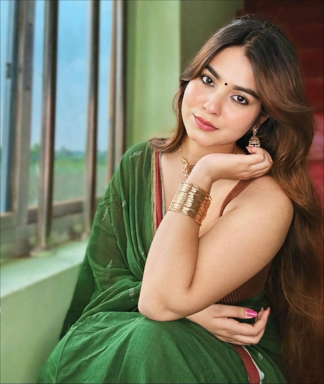 Kanak Mishra's Bold Plunging Neckline Blouse