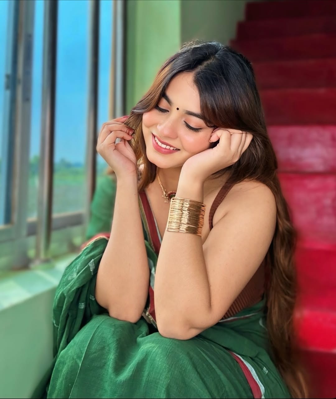 Kanak Mishra's Serene Pose With Eyes Closed