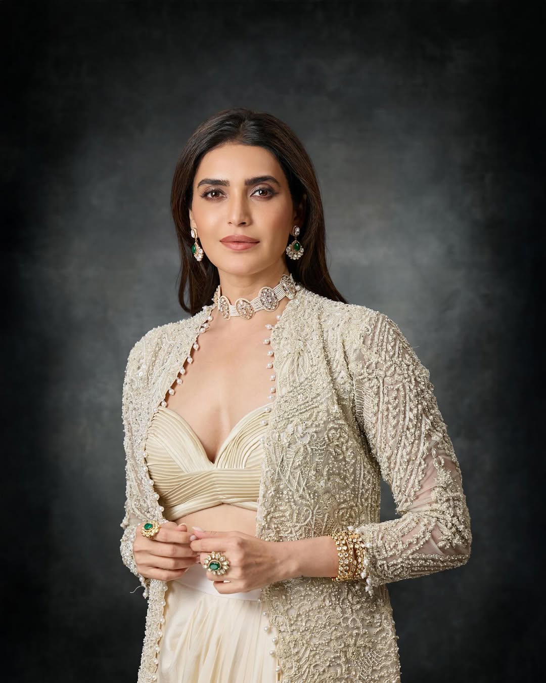 The Actress's Bold Plunging Neckline Blouse