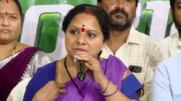Kavitha addresses Telangana Jagruthi event