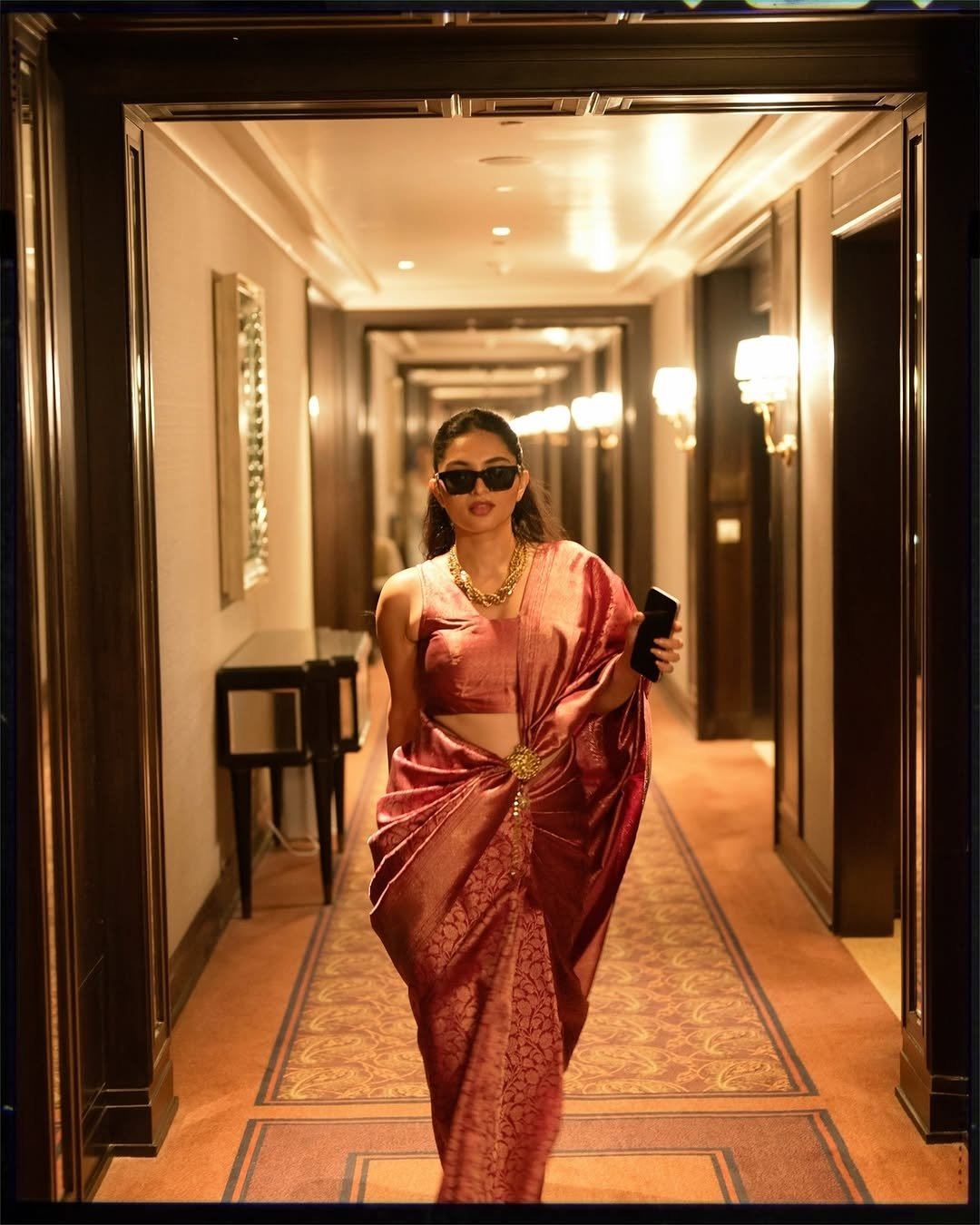 Kayadu Lohar Confident Saree Pose With Attitude