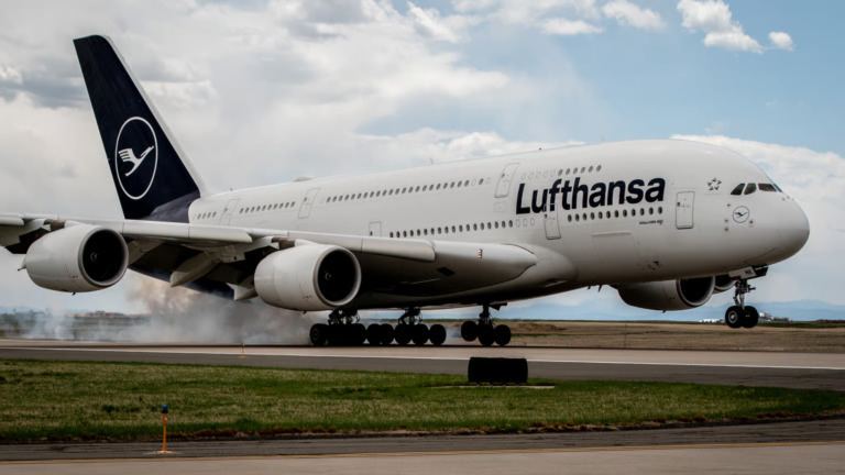 Lufthansa plane grounded in Frankfurt airport