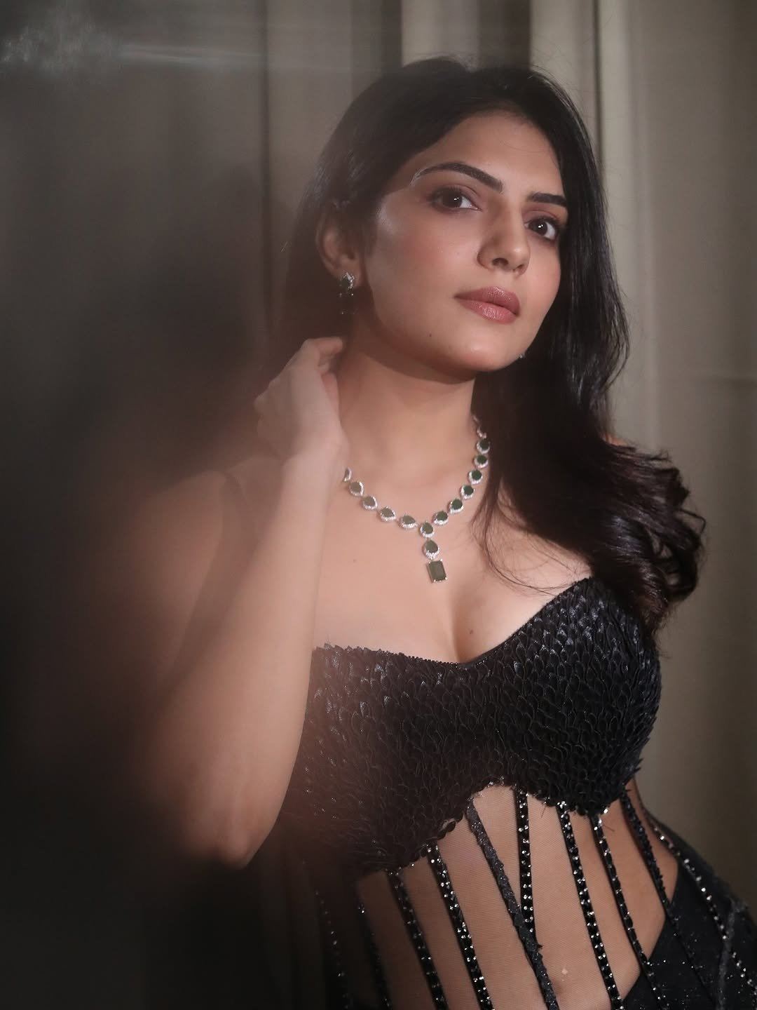 Misha Narang's Bold Pose In A Black Sheer Dress