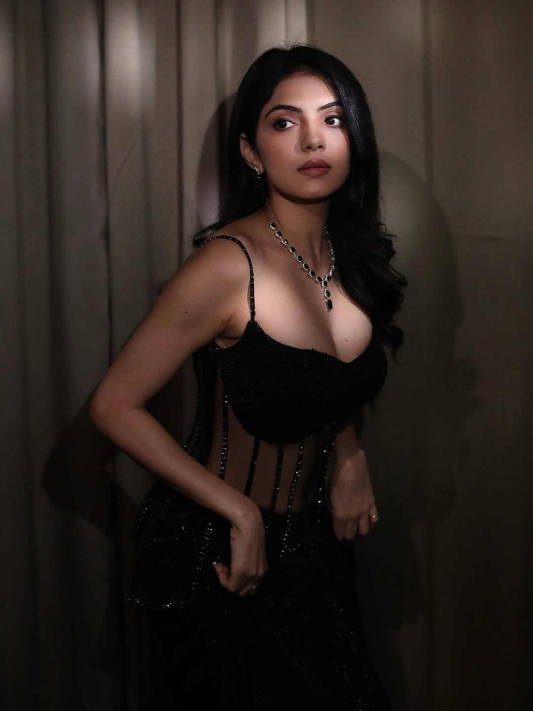 Misha Narang's Daring Plunging Neckline Look