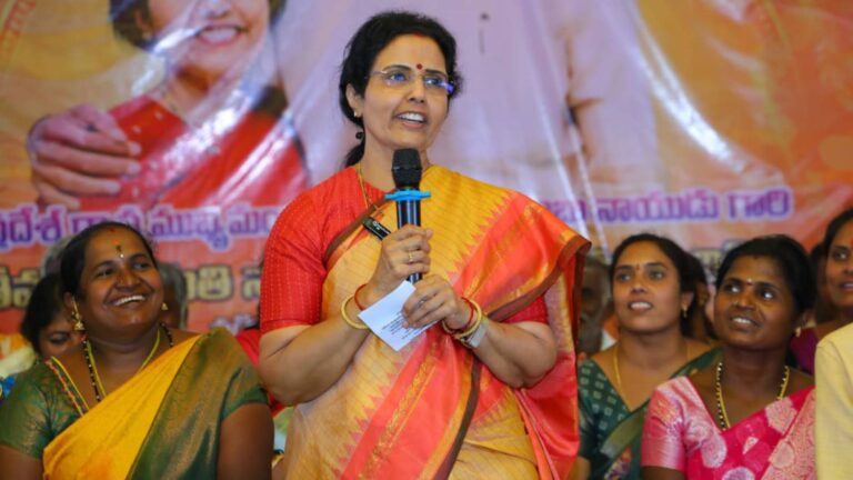 Nara Bhuvaneshwari visiting Kuppam