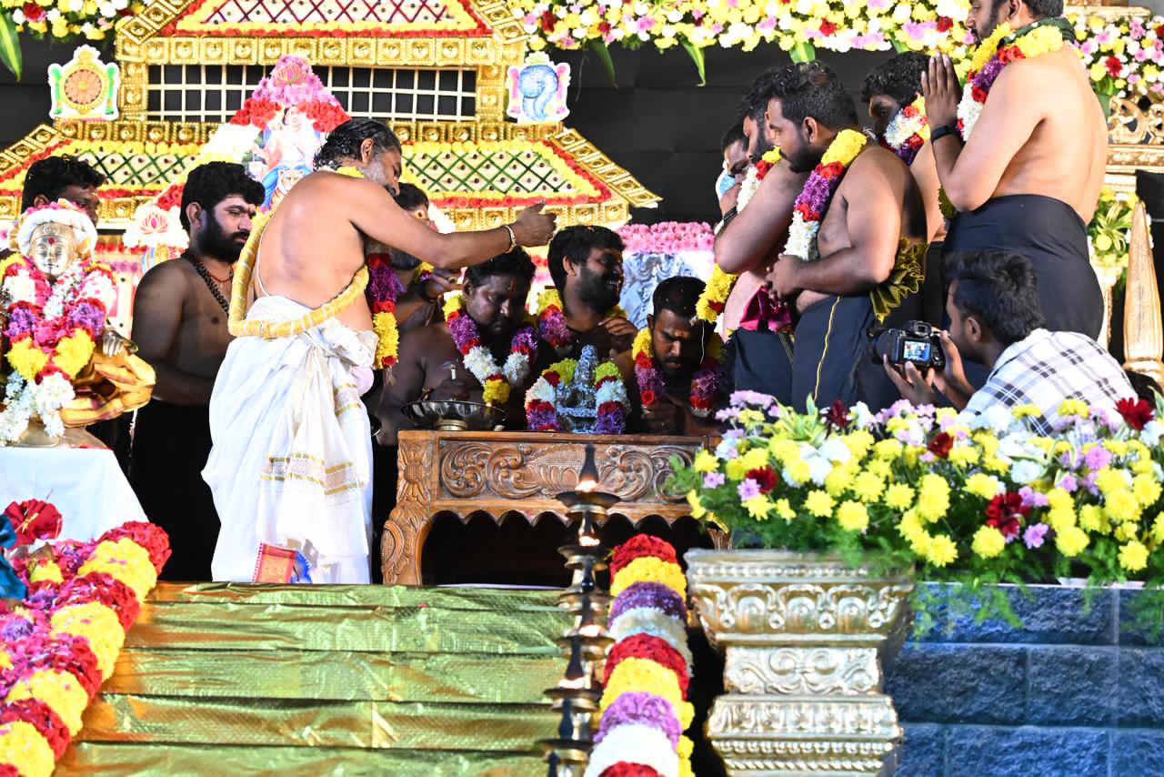 Nara Lokesh Attends Ayyappa Devotional Ritual