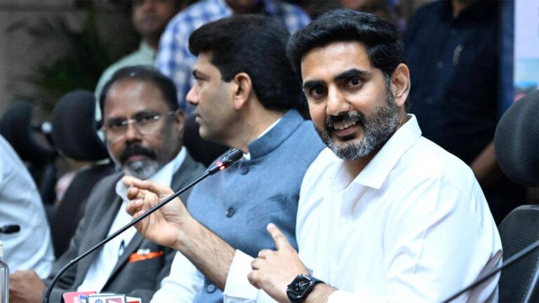 Nara Lokesh Delhi press meet moment