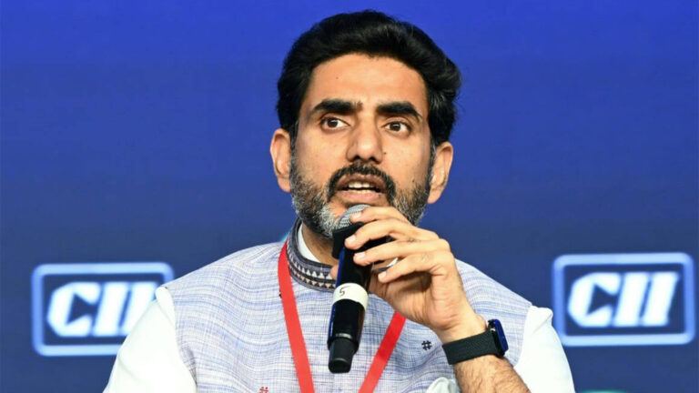 Nara Lokesh at summit session