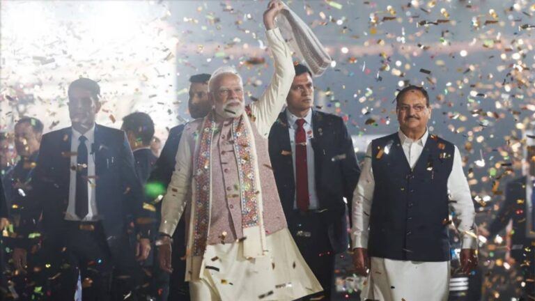 NDA celebrates Bihar election victory