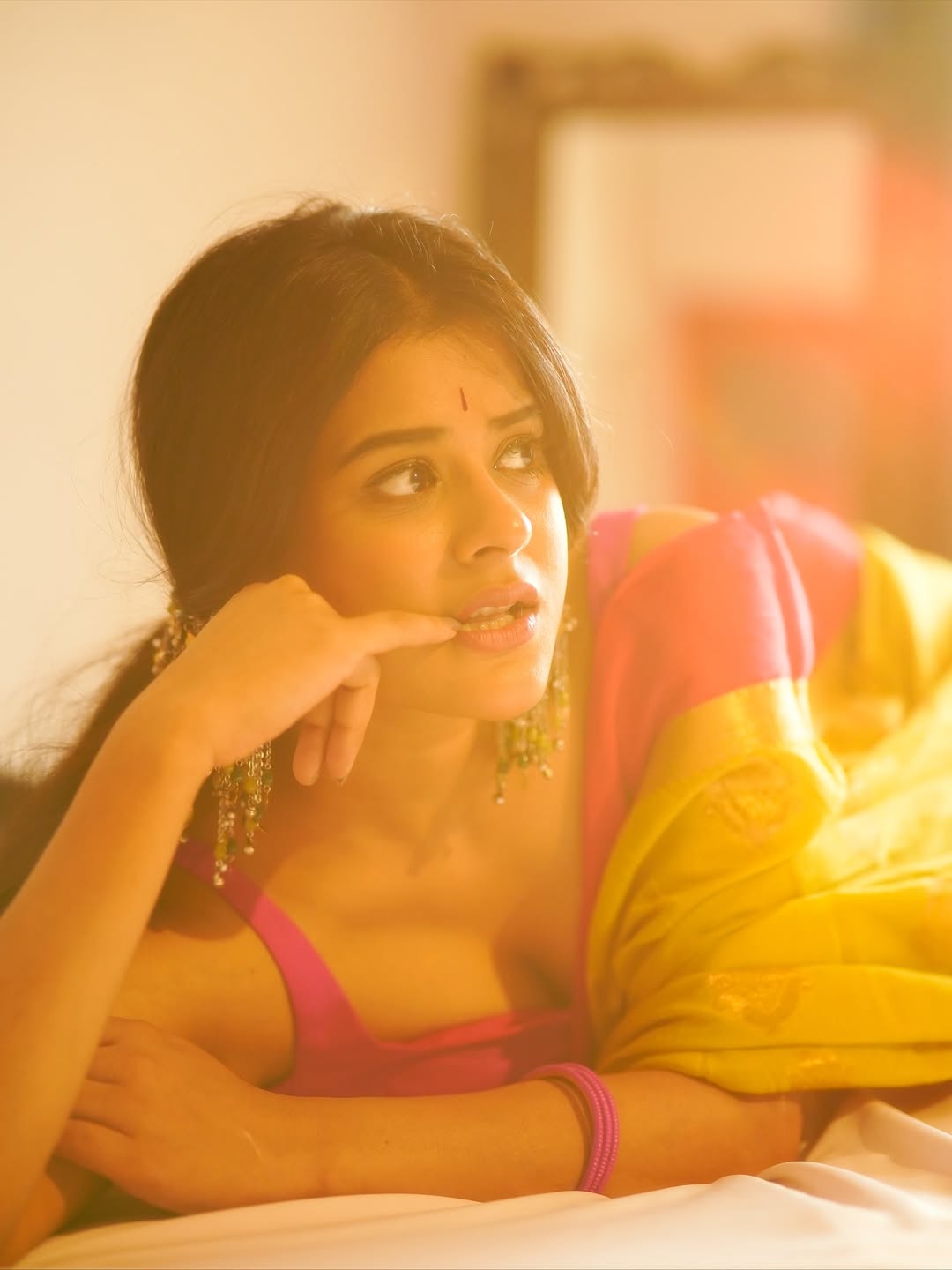 Nidhi Dudhraj's Sultry Pose Biting Her Finger