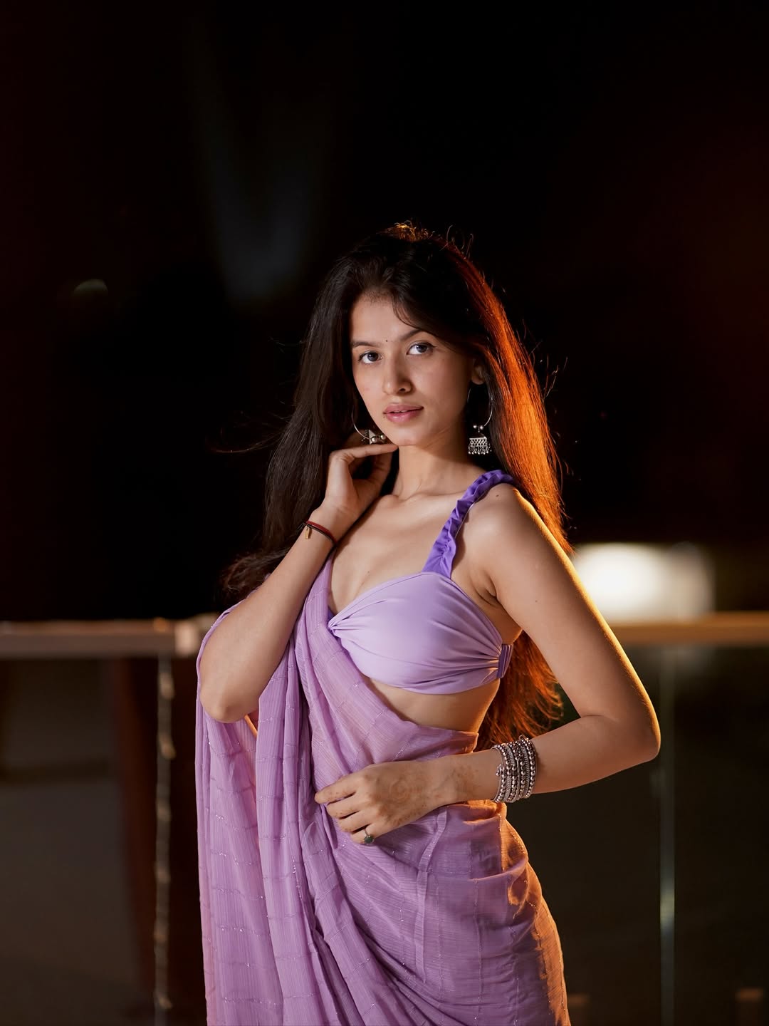 Niki Lalwani's Moody Glam Saree Photoshoot