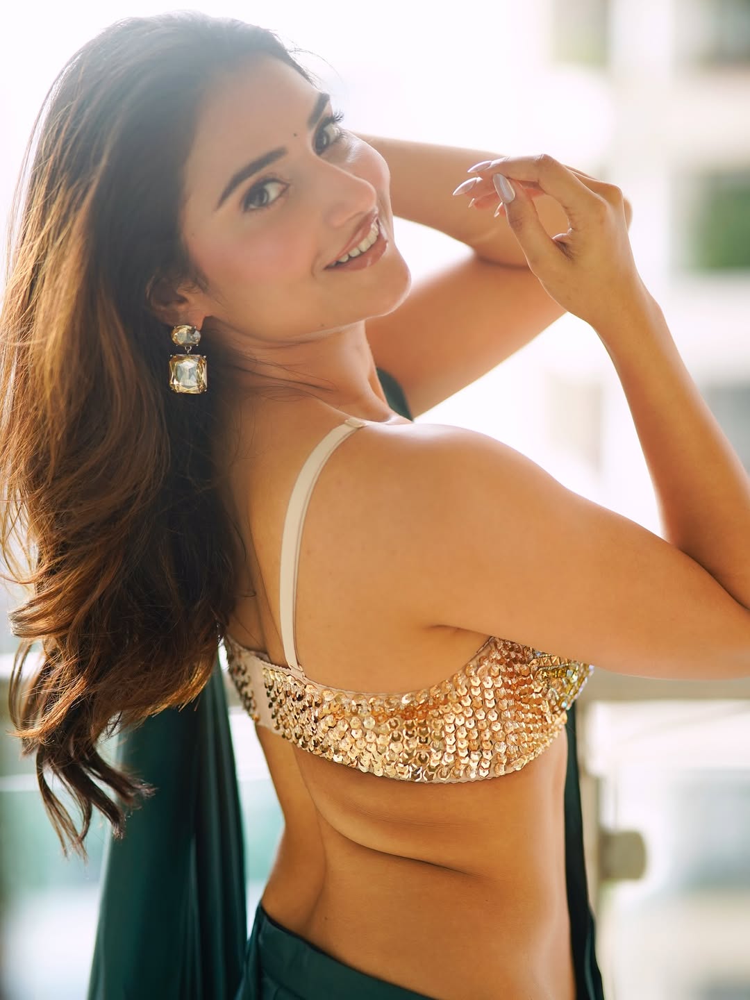 Prisha Singh's Confident Stare In Sequin Blouse