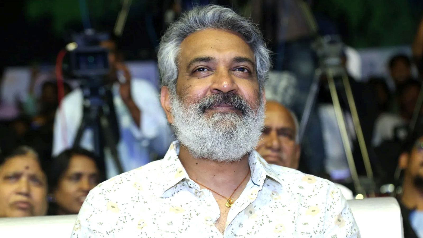 Rajamouli and Mahesh Babu at SSMB29 event