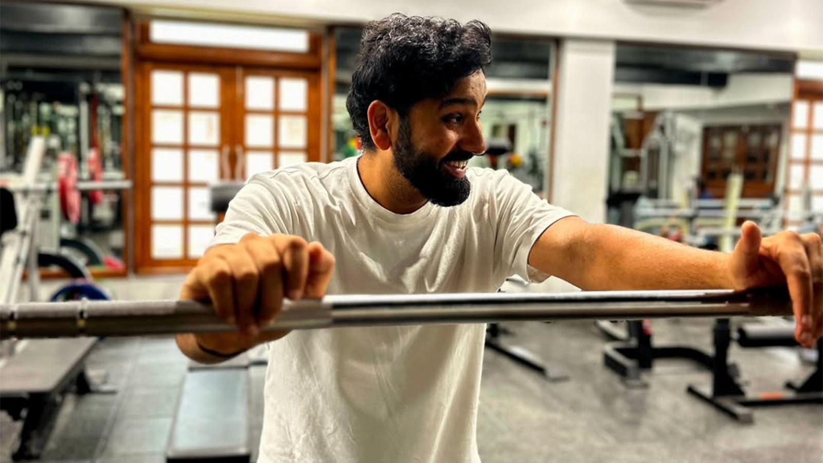 Rohit Sharma viral gym post image