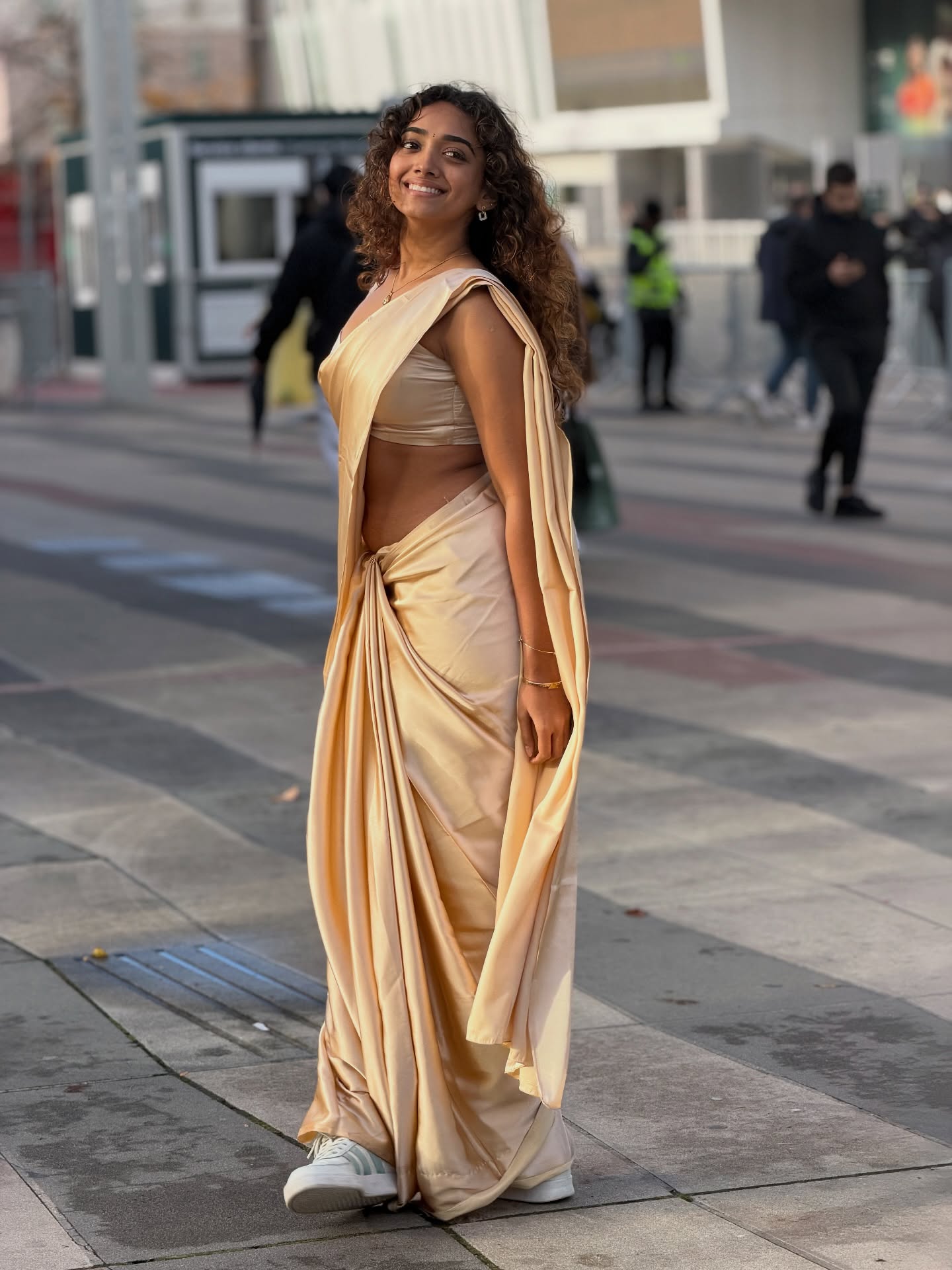 Saanve Megghana Street Style Saree Shoot