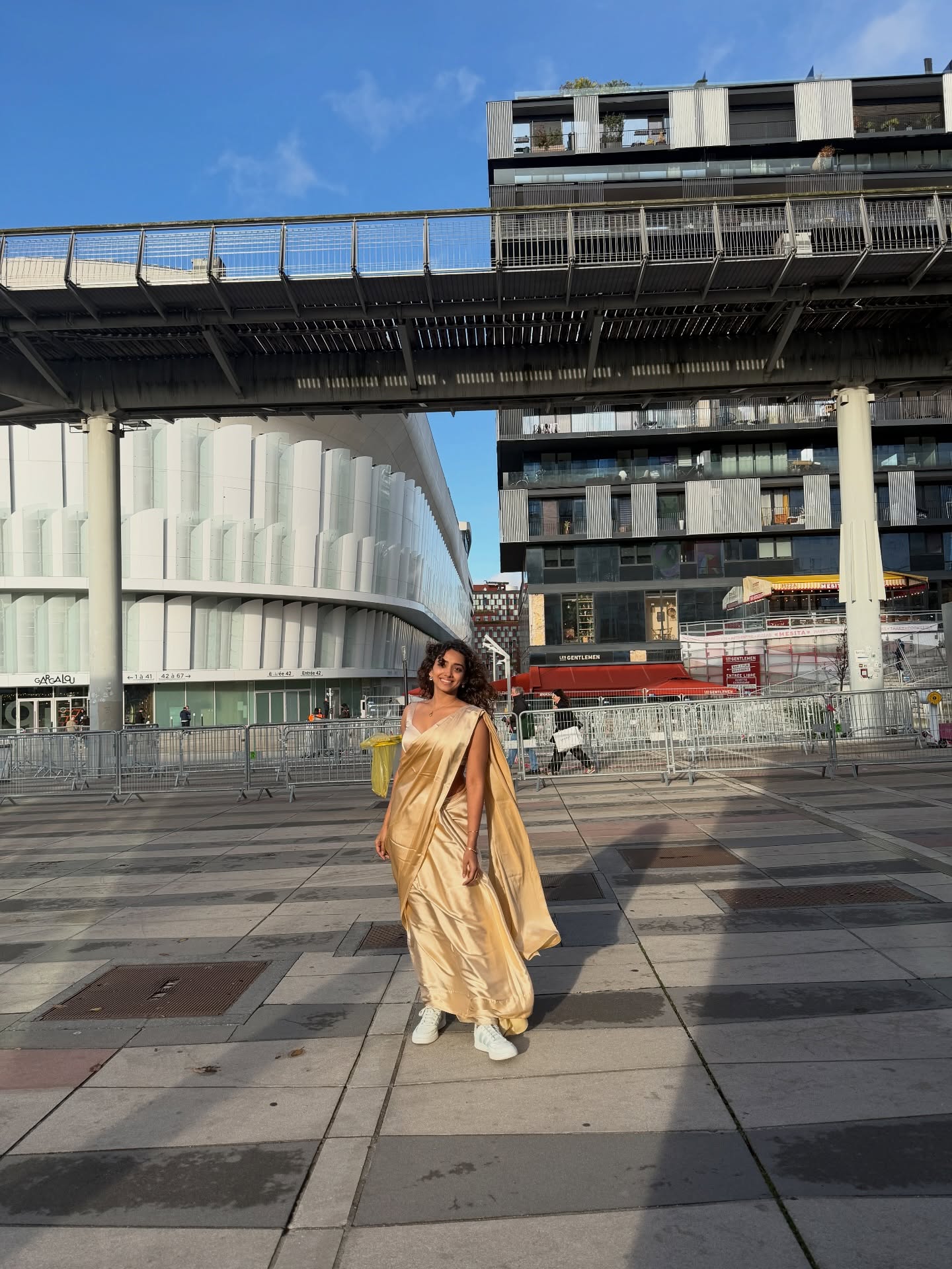Saanve Megghana Smiling In Saree