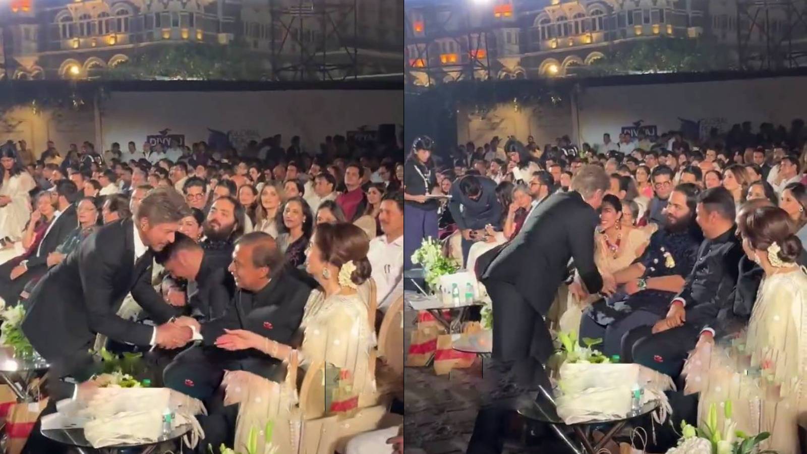 Shah Rukh greeting Ambani family