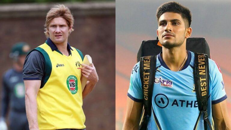Shane Watson with Shubman Gill support