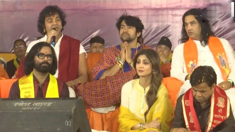 Shilpa Shetty and Rajpal Yadav at unity march
