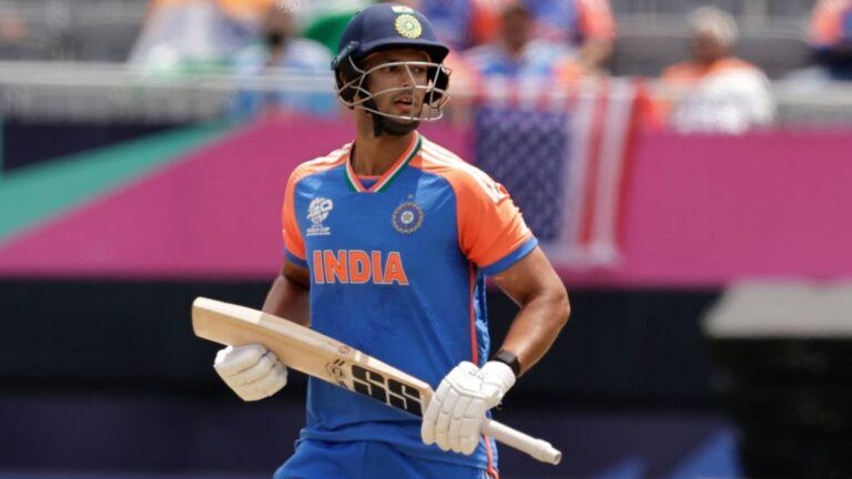 Shivam Dube hits 106m six vs Australia