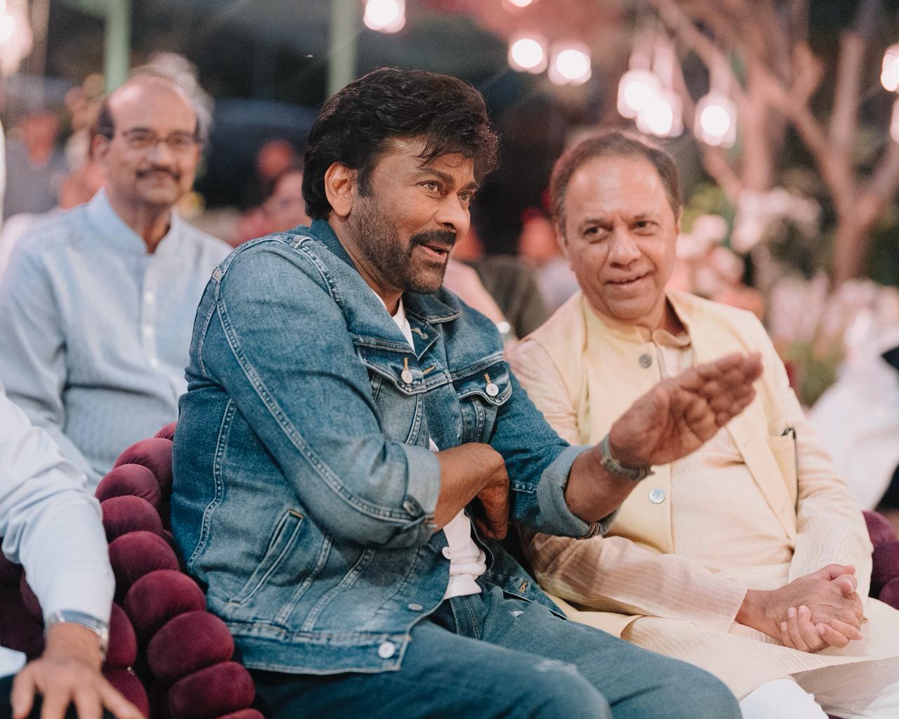 Stylish Chiru Steals Spotlight at Allu Sirish’s Engagement