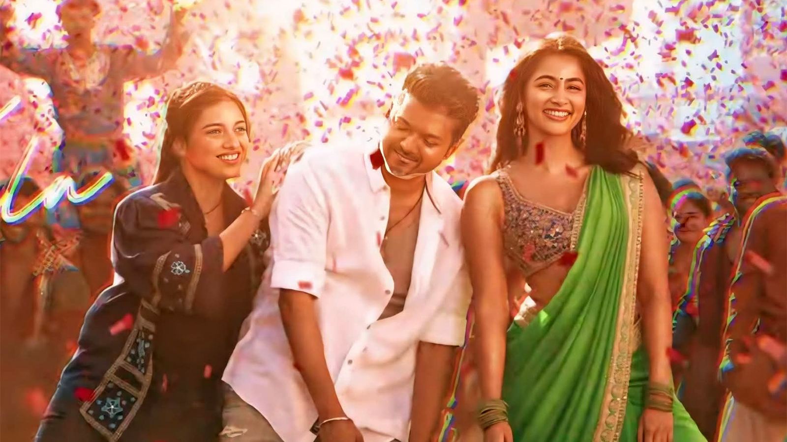 Thalapathy Vijay and Pooja Hegde song still