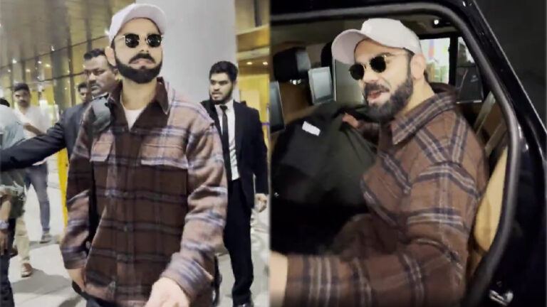 Virat Kohli greeted by cheering fans