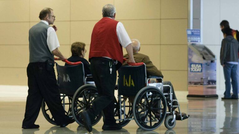 Wheelchair misuse at airport terminal
