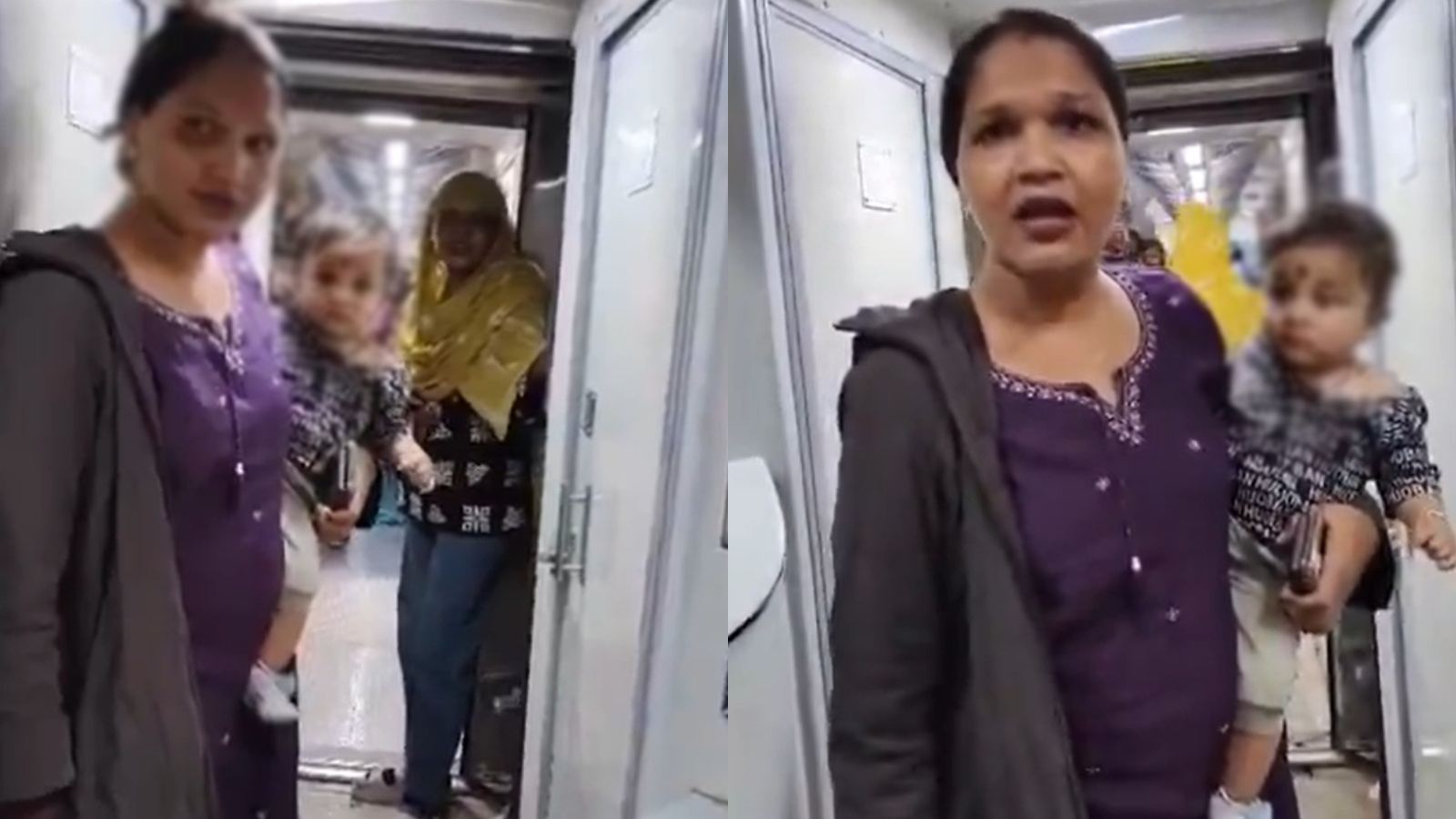 Woman fights TC in viral train clip