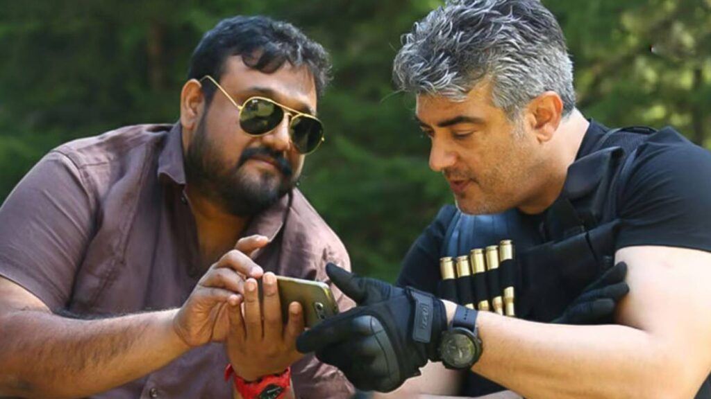 Ajith Kumar with Siruthai Siva at racing event